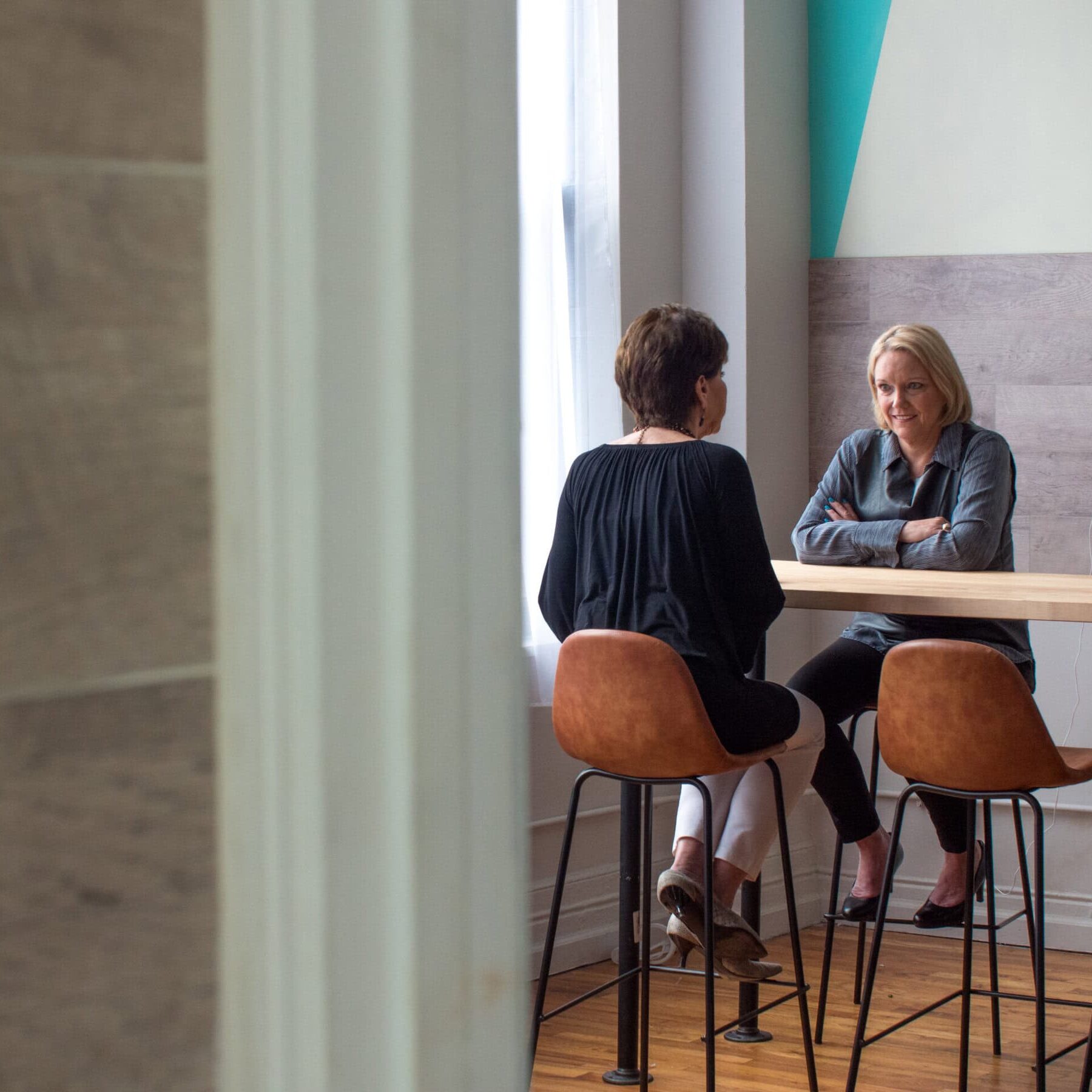 Experience Coaching: Amy Wilkins and TerryYoffe, PCC Client engaging in a coaching session focused on leadership and growth.